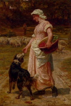 犬 Painting - ラブ・ミー・ラブ・マイ・ドッグ田舎の家族フレデリック・E・モーガン